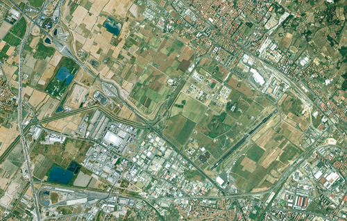 L'aeroporto di Firenze e la piana fiorentina in un'immagine di Google Maps